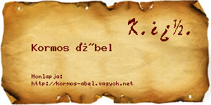 Kormos Ábel névjegykártya
